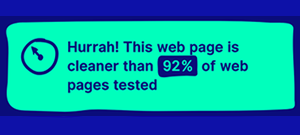 cleaner than 92% of webpages tested 