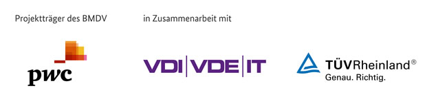 Partnerlogos: pwc, VDI|VDE|IT, TÜV Rheinland
